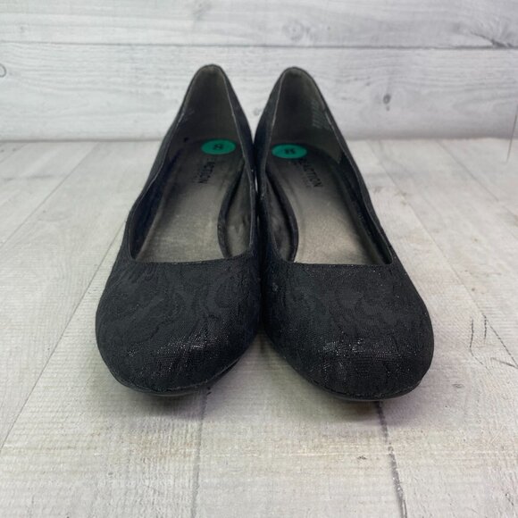 Kenneth Cole Reaction FLIP SIDE Beads Rhinestone Block Heel Slip On Shoes Sz 8 M - Picture 7 of 16